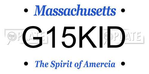 G15KID Massachusetts License Plate