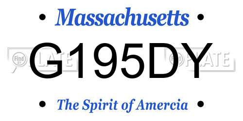 G195DY Massachusetts License Plate