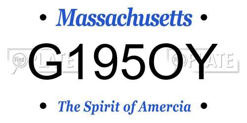 G195OY Massachusetts License Plate