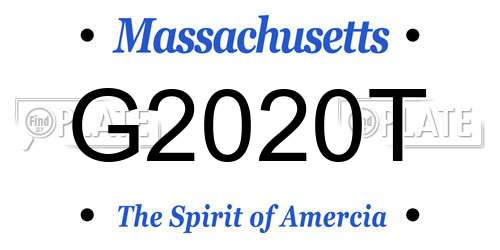 G2020T Massachusetts License Plate
