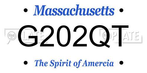 G202QT Massachusetts License Plate