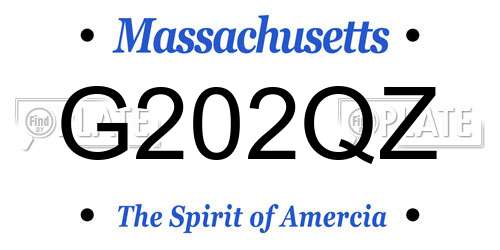 G202QZ Massachusetts License Plate