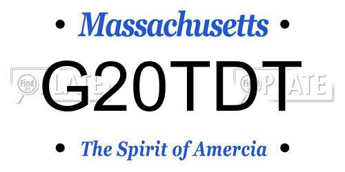 G20TDT Massachusetts License Plate