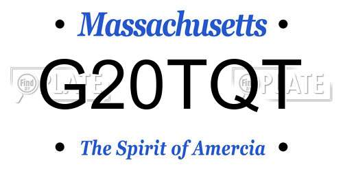 G20TQT Massachusetts License Plate