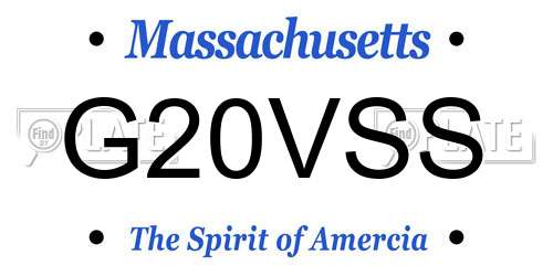 G20VSS Massachusetts License Plate