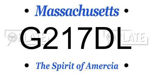G217DL Massachusetts License Plate