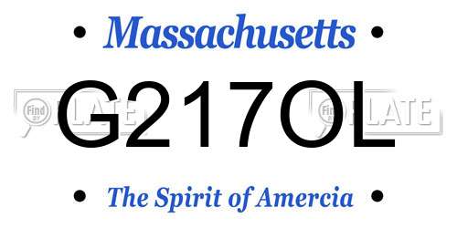 G217OL Massachusetts License Plate