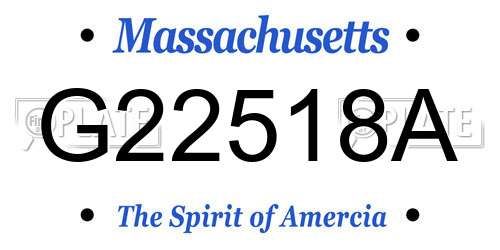 G22518A Massachusetts License Plate