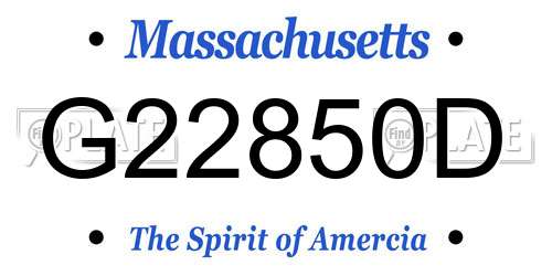 G22850D Massachusetts License Plate