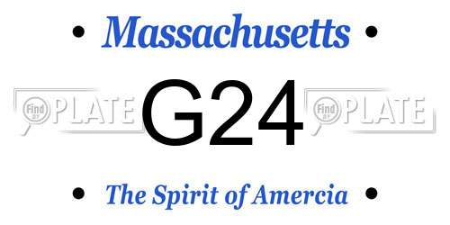 G24 Massachusetts License Plate