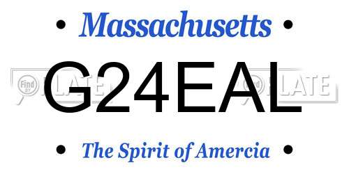 G24EAL Massachusetts License Plate