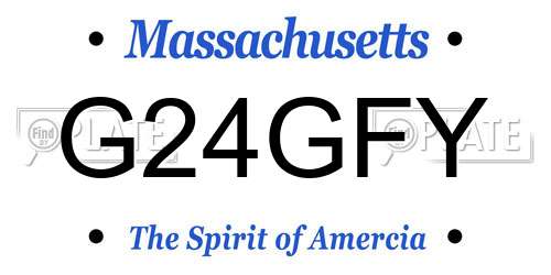 G24GFY Massachusetts License Plate