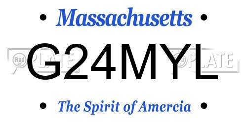 G24MYL Massachusetts License Plate