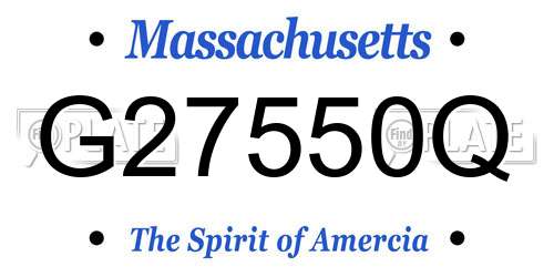 G27550Q Massachusetts License Plate