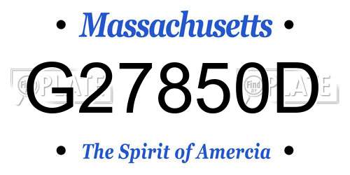 G27850D Massachusetts License Plate