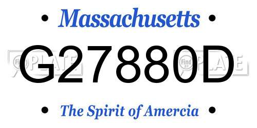 G27880D Massachusetts License Plate