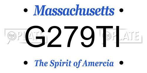 G279TI Massachusetts License Plate