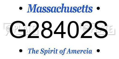 G28402S Massachusetts License Plate