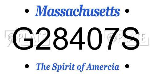 G28407S Massachusetts License Plate
