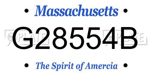 G28554B Massachusetts License Plate