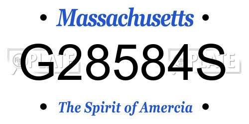 G28584S Massachusetts License Plate