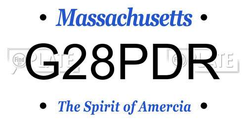 G28PDR Massachusetts License Plate