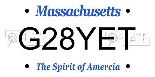 G28YET Massachusetts License Plate