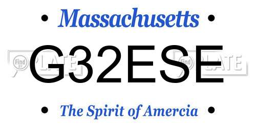 G32ESE Massachusetts License Plate