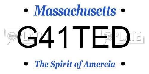 G41TED Massachusetts License Plate