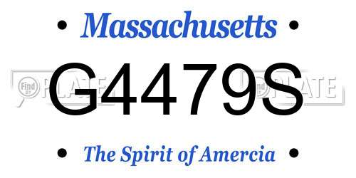 G4479S Massachusetts License Plate