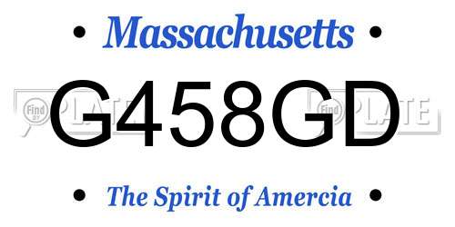 G458GD Massachusetts License Plate
