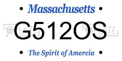 G512OS Massachusetts License Plate