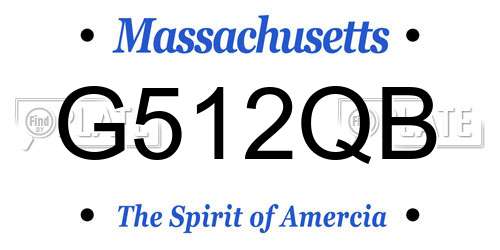 G512QB Massachusetts License Plate