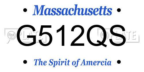 G512QS Massachusetts License Plate
