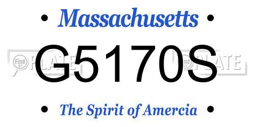 G5170S Massachusetts License Plate