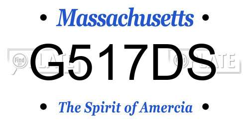 G517DS Massachusetts License Plate