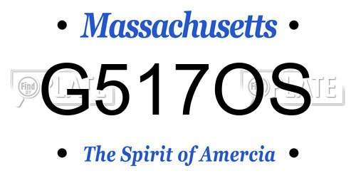 G517OS Massachusetts License Plate
