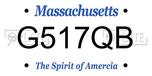 G517QB Massachusetts License Plate