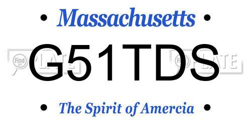 G51TDS Massachusetts License Plate