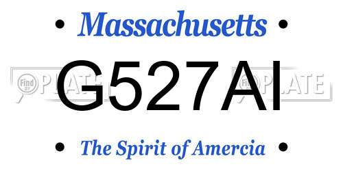 G527AI Massachusetts License Plate