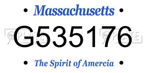 G535176 Massachusetts License Plate