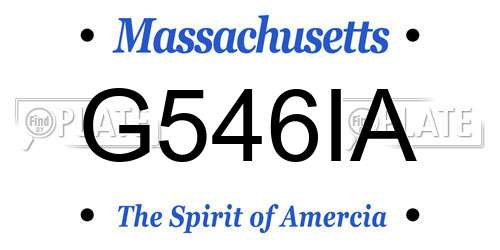 G546IA Massachusetts License Plate