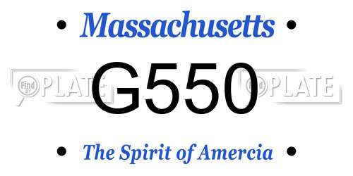 G550 Massachusetts License Plate