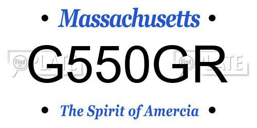 G550GR Massachusetts License Plate
