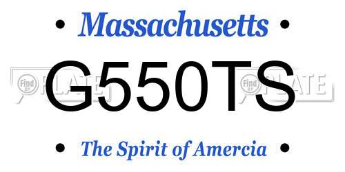 G550TS Massachusetts License Plate