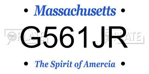 G561JR Massachusetts License Plate