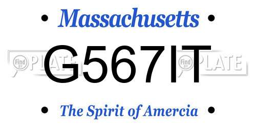 G567IT Massachusetts License Plate