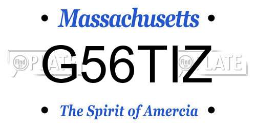 G56TIZ Massachusetts License Plate