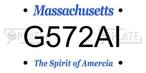 G572AI Massachusetts License Plate