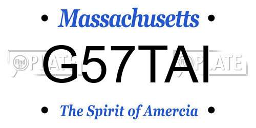 G57TAI Massachusetts License Plate